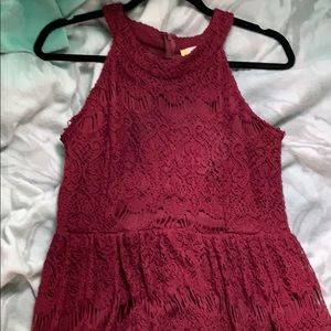 Maroon lace dress